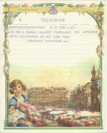 SET van 4 oude belgische telegrammen – 1948