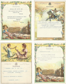 SET van 4 oude belgische telegrammen – 1948
