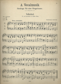 HARMONIUM ALBUM – MENDELSSOHN – BAND V – ca. 1900