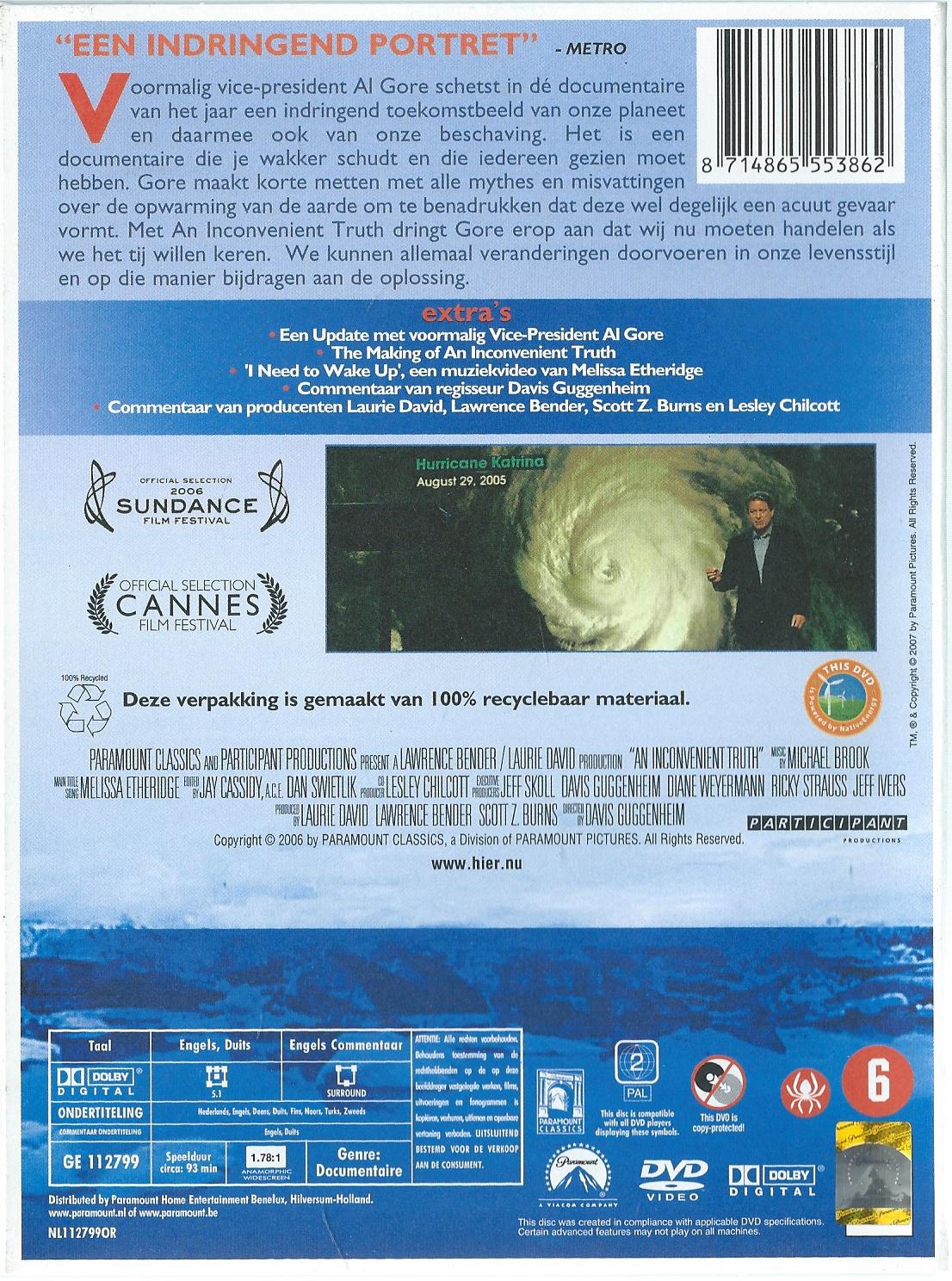 DVD – An Inconvenient Truth – Al Gore - 2006