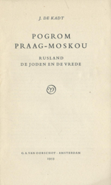 POGROM PRAAG MOSKOU – J. de Kadt - 1953