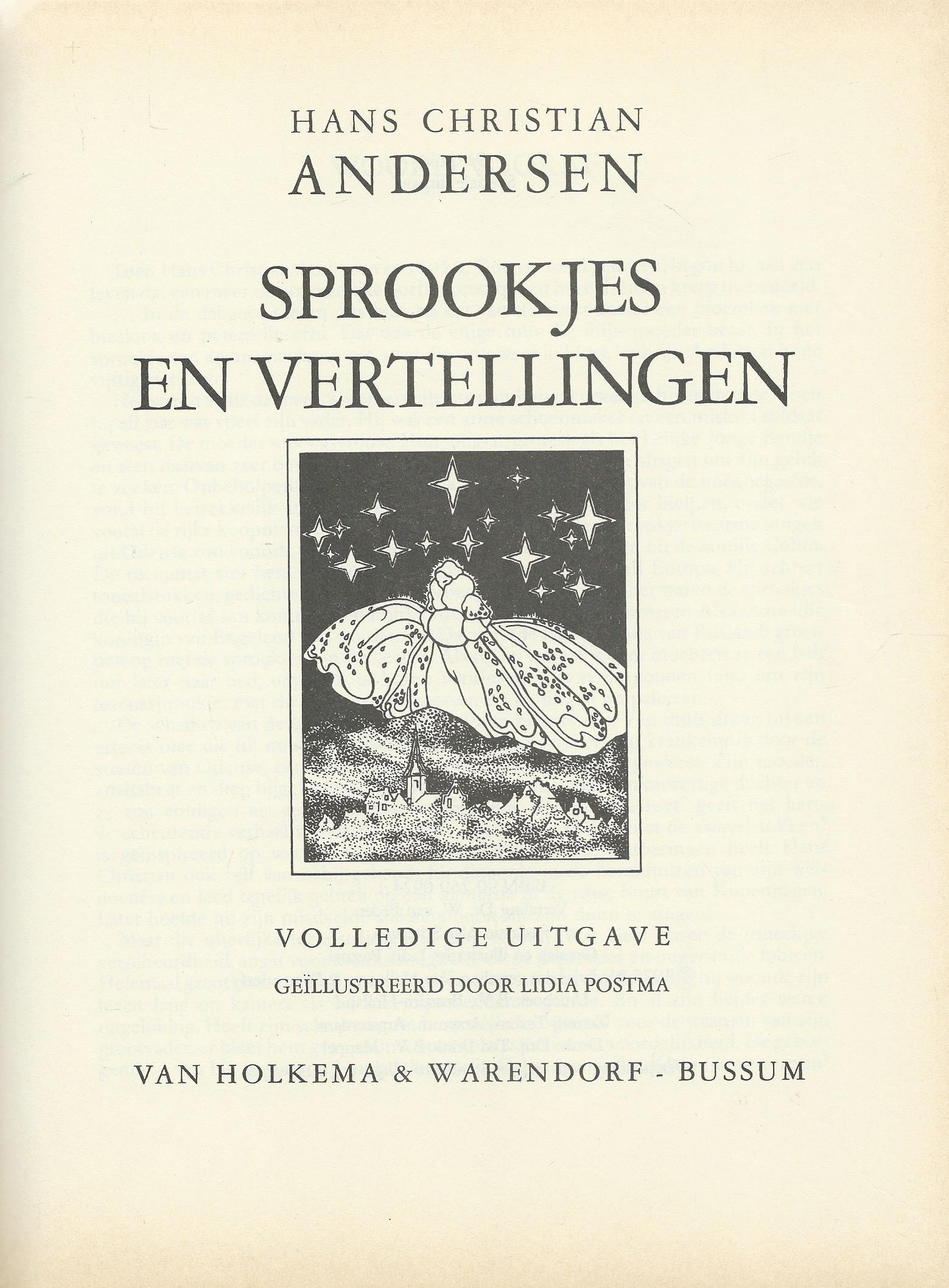 SPROOKJES EN VERTELLINGEN – HANS CHRISTIAN ANDERSEN - 1975