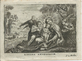 Bidprent - Regina Angelorum voor Cornelius Dominicus Vosch van Avesaet (1756-1818) - 1818