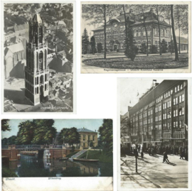 SET van 4 ansichtkaarten – Utrecht – o.a. 1935 en 1951