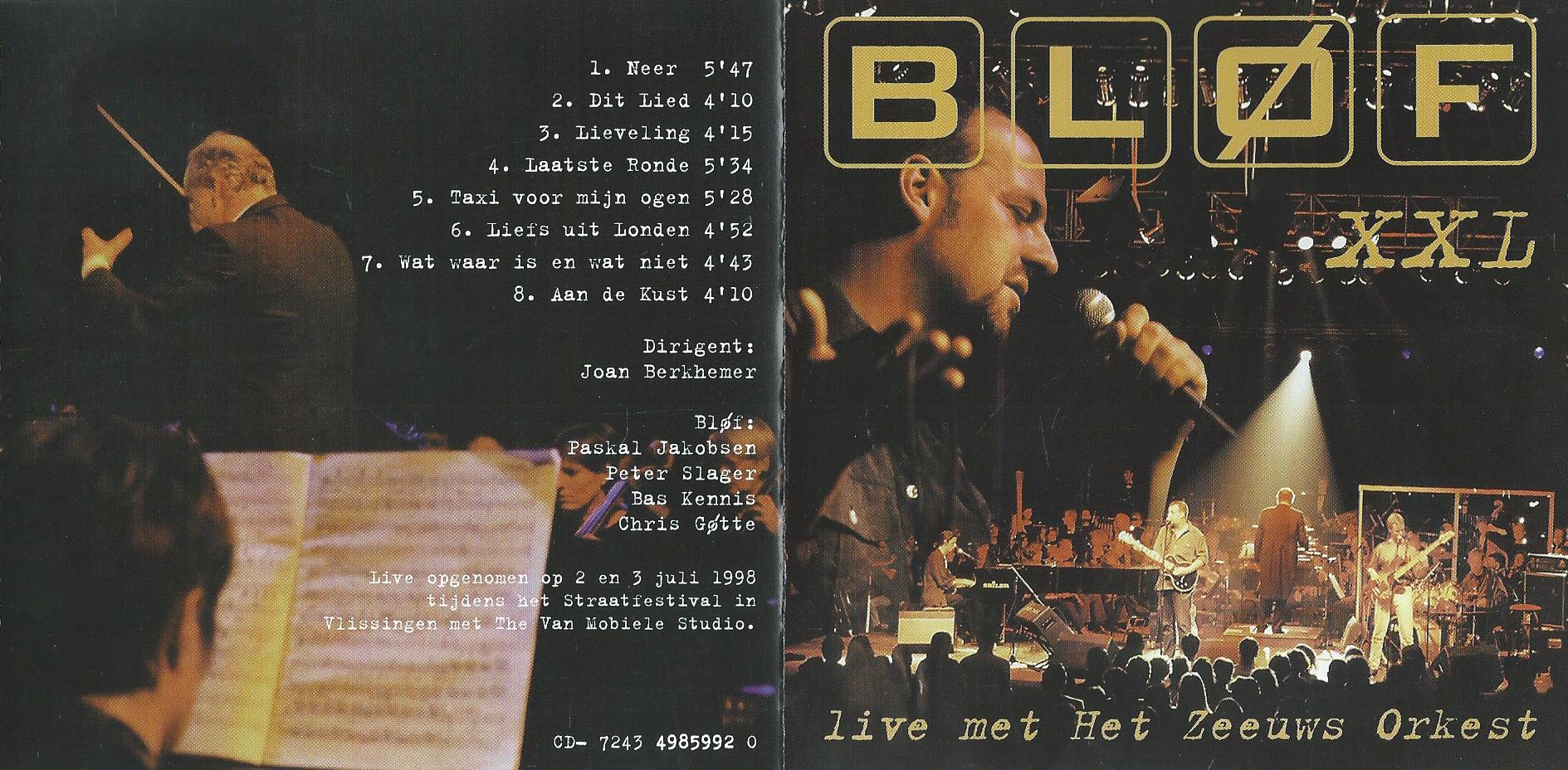 CD – BLØF – XXL (Live met het Zeeuws Orkest) - 1998