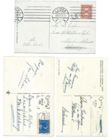 SET van 3 ansichtkaarten - Leiden - 1912-1956