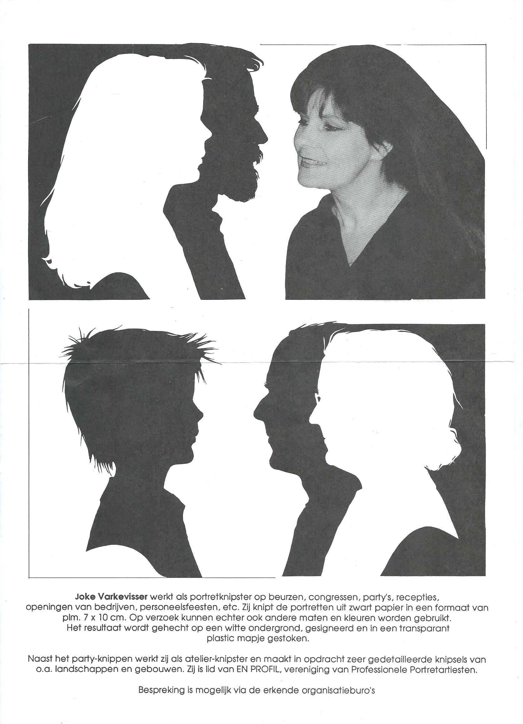 Prent – silhouet knipsel – Joke Varkevisser-Kooi - 1994