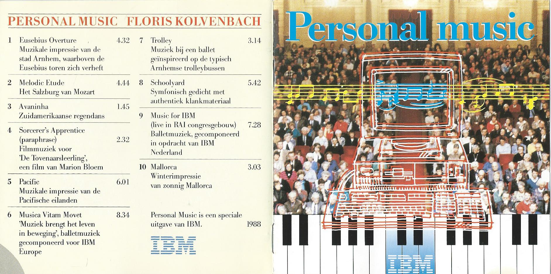CD – Floris Kolvenbach – Personal Music - 1988