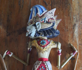 Wayang Golek staafpop – hout, handgemaakt – jaren ’70 – 1