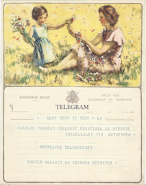 SET van 4 oude belgische telegrammen – 1948