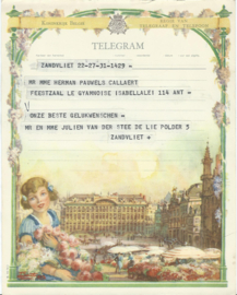 SET van 4 oude belgische telegrammen – 1948