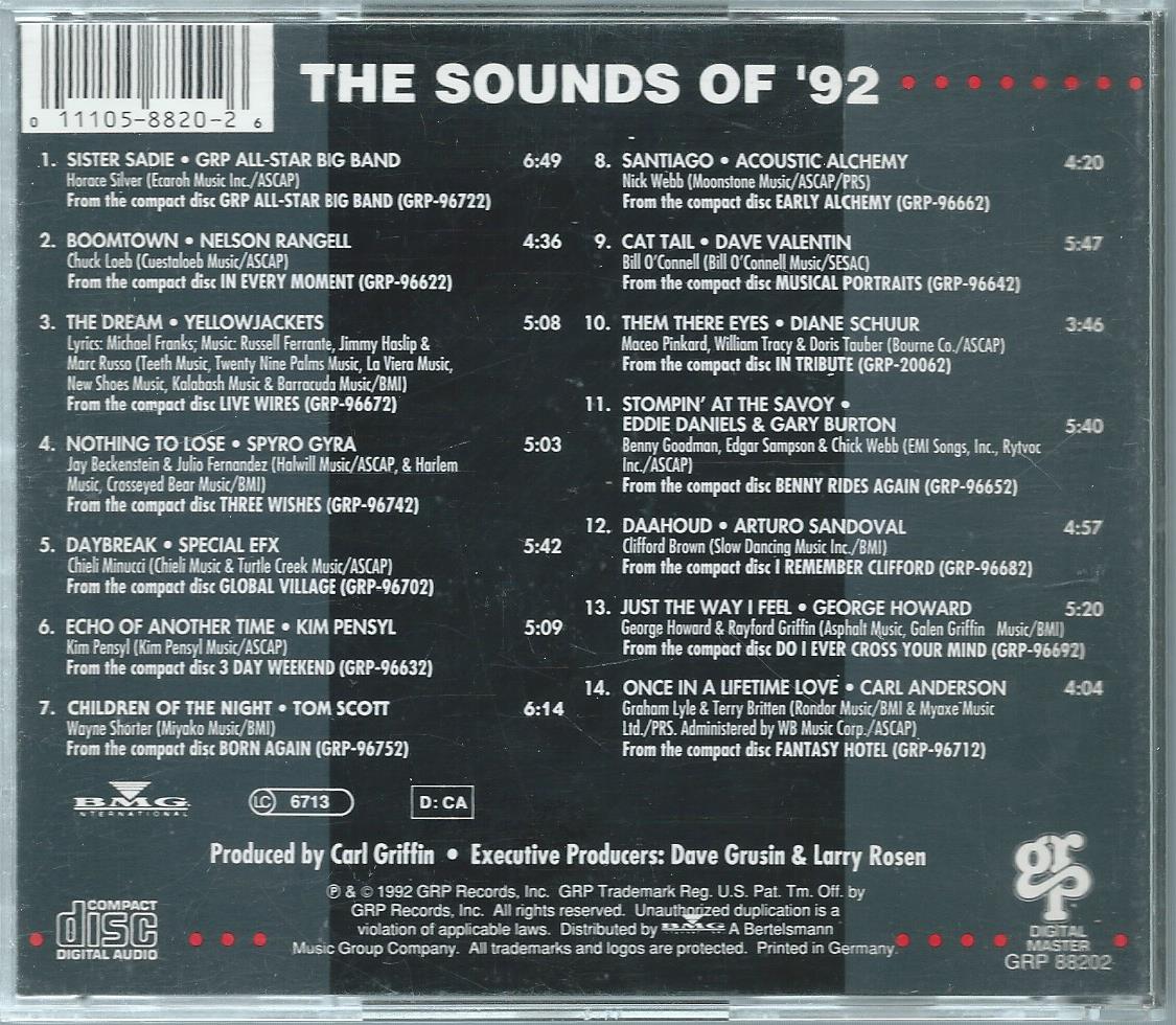 CD – Various – THE SOUNDS OF ‘92 – 1992