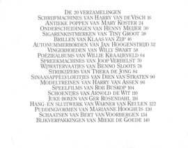 VERZAMELEN IS OOK EEN KUNST – THOMAS LEEFLANG - 1982