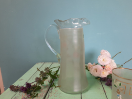 Waterkan met glas geemailleerd