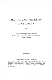 DICCIONARIO DE PESCA Y MARINA – MARINE AND FISHERIES DICTIONARY – 1966