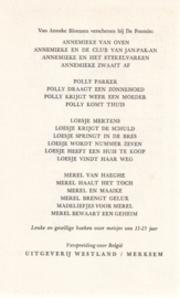 ANNEMIEKE ZWAAIT AF – ANNEKE BLOEMEN - 1965