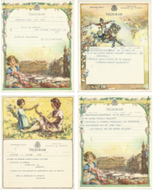 SET van 4 oude belgische telegrammen – 1948