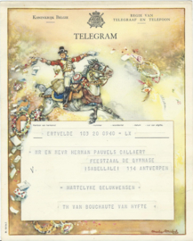 SET van 4 oude belgische telegrammen – 1948