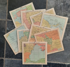 “KOMPAS” SITUATIEKAARTJES – 9 stuks - 1944