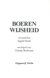 BOEREN WIJSHEID – Ingrid Stork, Greetje Beekman - 1993