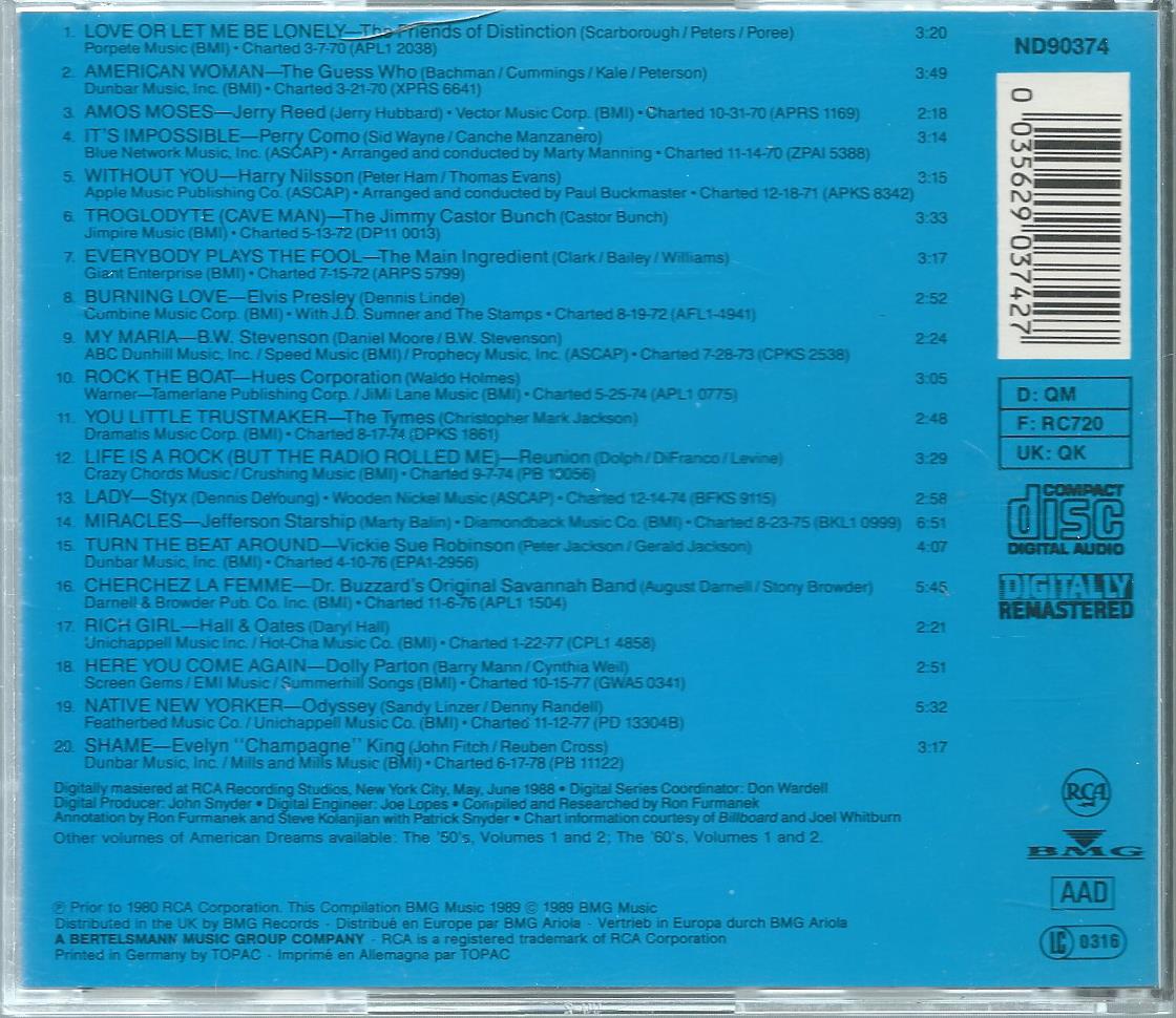 CD – Various – American Dreams Vol. 1 – 1989