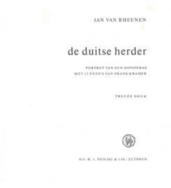 de duitse herder – JAN VAN RHEENEN – ca. 1968