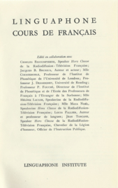 COURS DE FRANÇAIS - LINGUAPHONE INSTITUTE - 1971