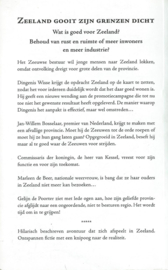 ZEELAND GOOIT ZIJN GRENZEN DICHT – MARTIEN ADRIAANSEN - 2004