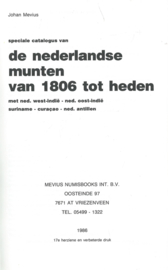 speciale catalogus van de nederlandse munten van 1806 tot heden – johan mevius - 1986