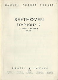 HAWKES POCKET SCORE – BEETHOVEN SYMPHONY 9 OPUS 125 - 1941