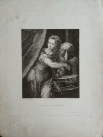 Prent - JUDITH & HOLOPHERNE - N.F. Maviez - 1850