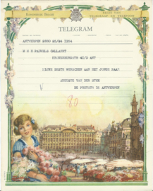 SET van 4 oude belgische telegrammen – 1948