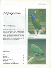 papegaaien – VOLIÈREGIDS IN KLEUR - 1981