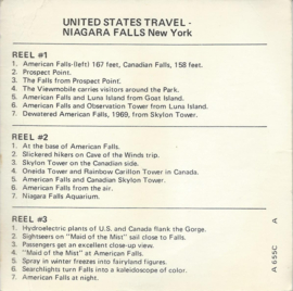VIEW-MASTER beeldschijven – NIAGARA FALLS / LES CHUTES DU NIAGARA - New York - 3 stuks - 1971