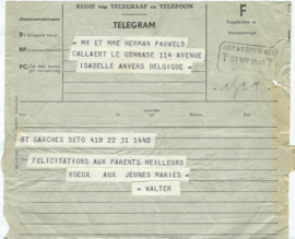 SET van 4 oude belgische telegrammen – 1948