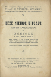 500 RAADSELS - IIe SERIE – D.S. OOSTERHOUT - jaren ’20-‘30