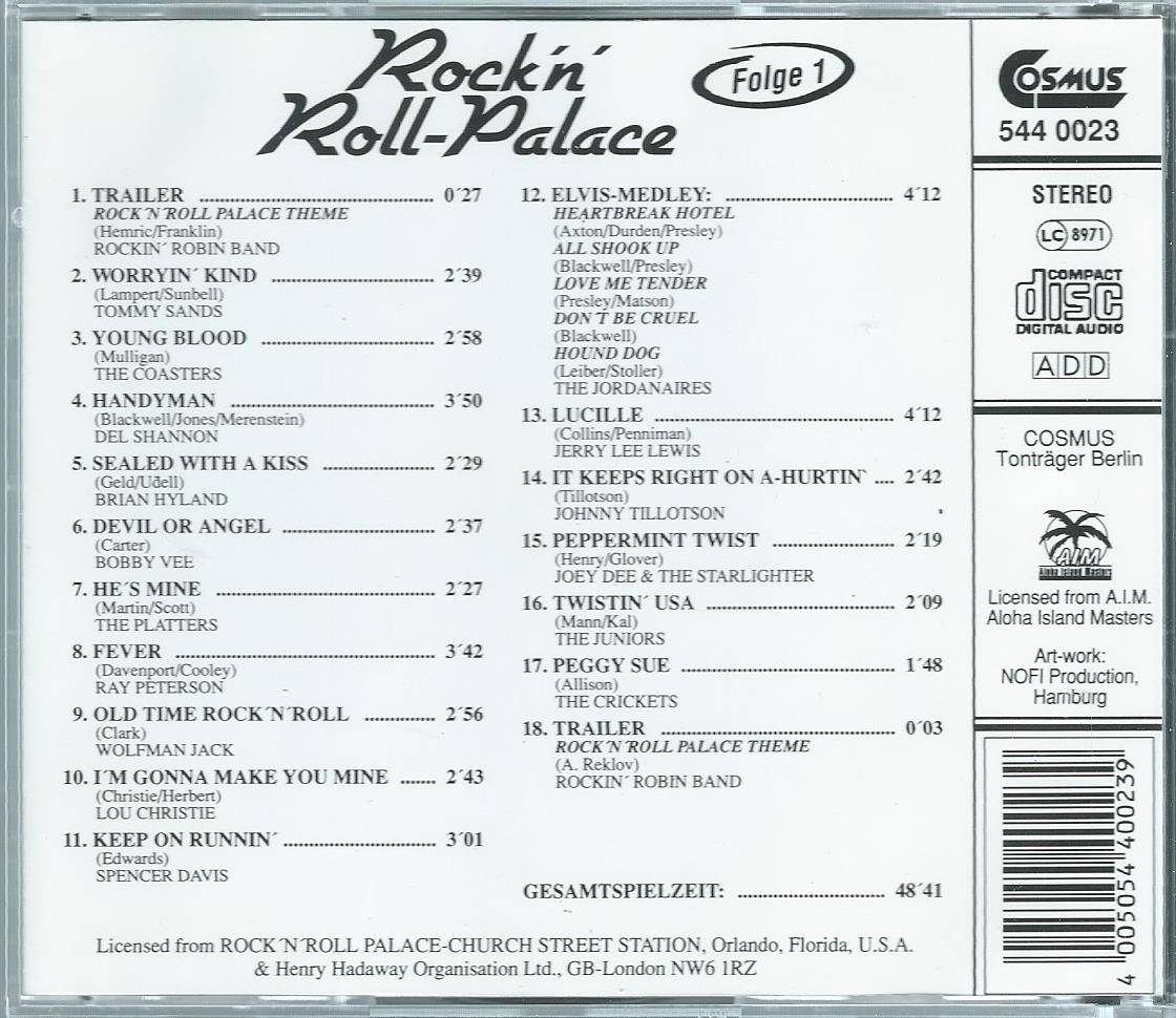 CD – Various - Rock’n’ Roll-Palace – LIVE – Folge 1