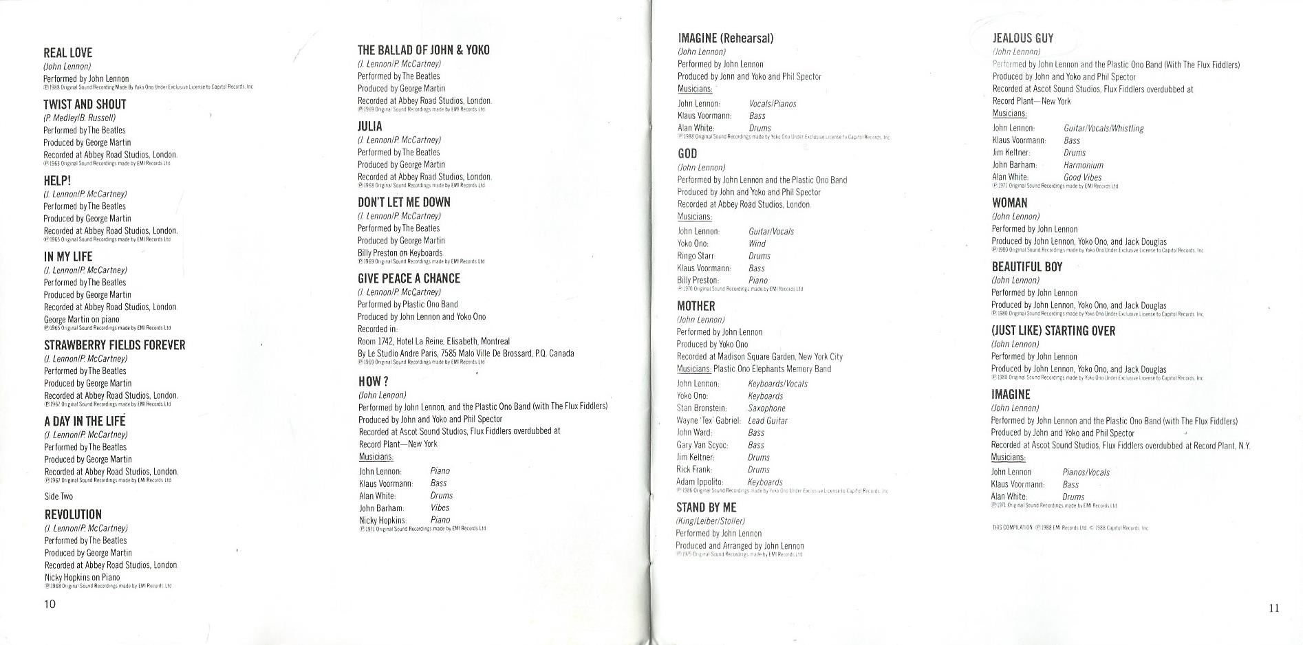 CD – John Lennon – IMAGINE - MUSIC FROM THE MOTION PICTURE – 1988