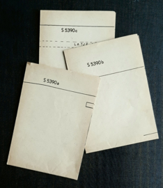 Bouwtekening – BANKJE – S5390a, S5390b en S5390c - 1956