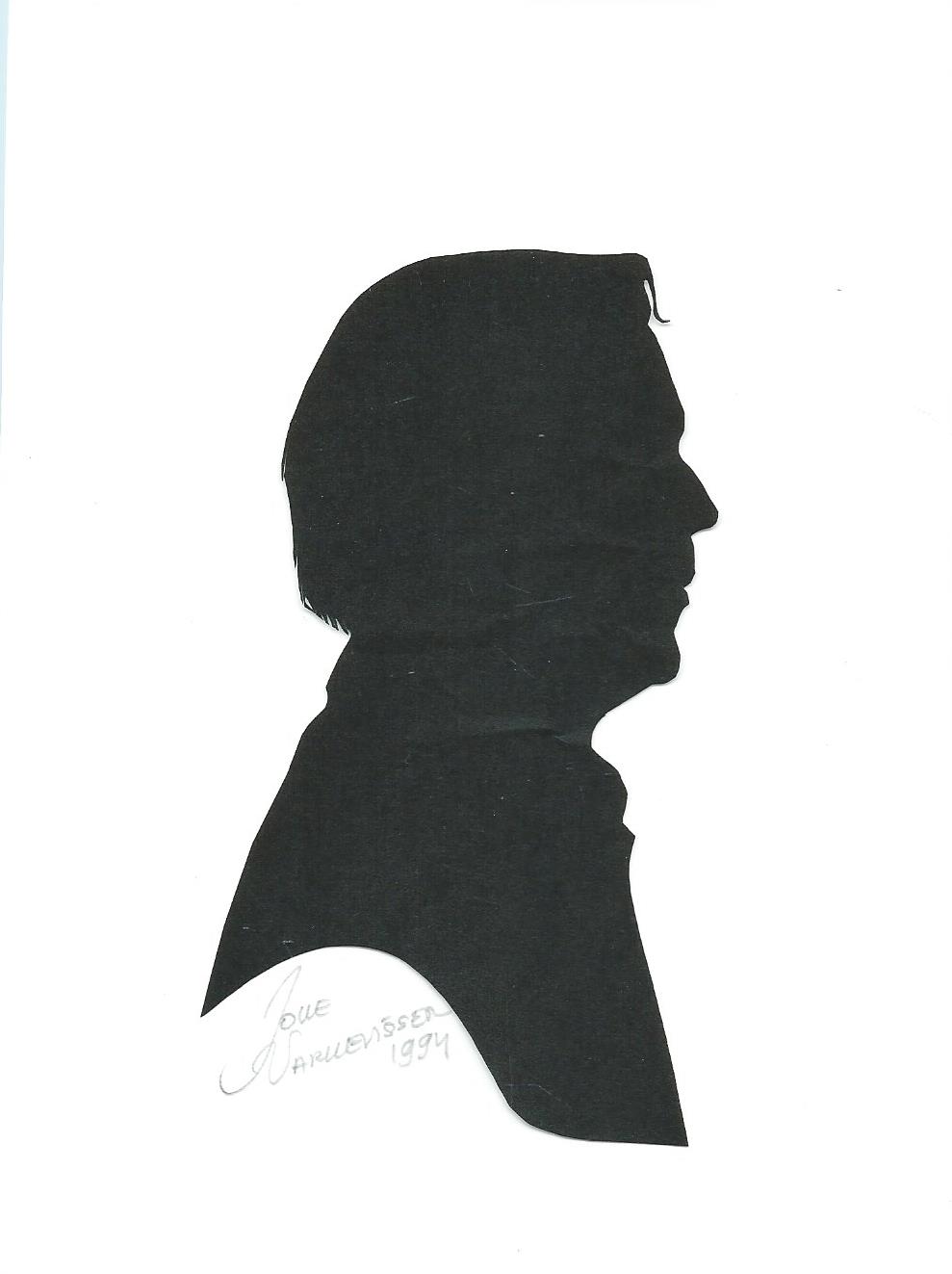 Prent – silhouet knipsel – Joke Varkevisser-Kooi - 1994