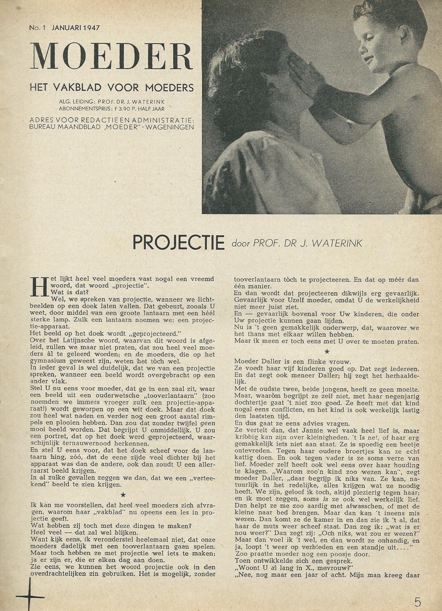 Moeder, HET “VAKBLAD” VOOR MOEDERS – jaargang 1947 in boek