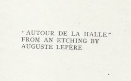 Prent - Autour de la Halle – Auguste-Louis Lepère (1849-1918) – 1890
