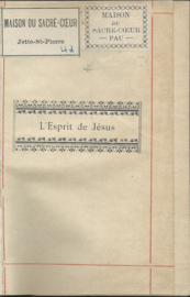 L’Esprit de Jésus DANS SES MYSTÈRES - 1893