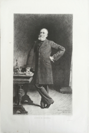 Prent – M. PUVIS DE CHAVANNES – Leopold Flameng (1831-1911) - 1885