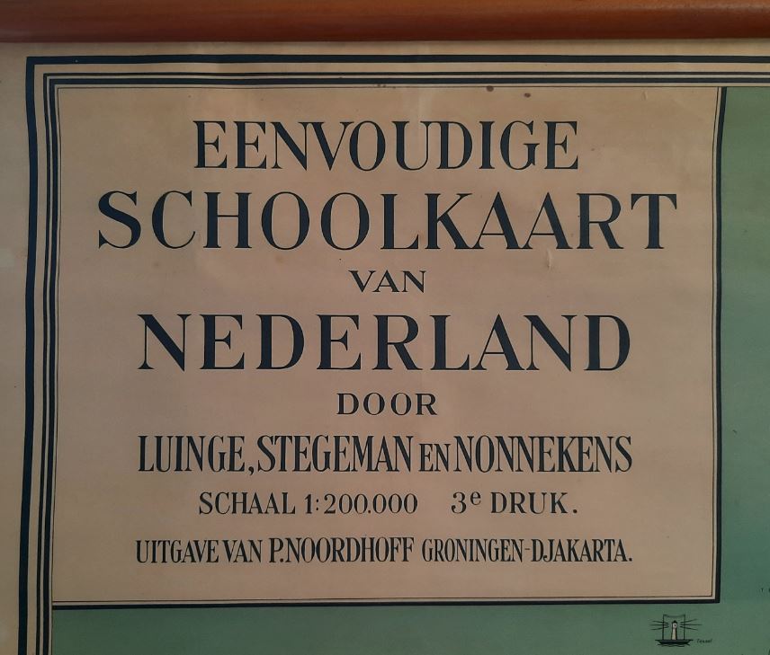 EENVOUDIGE SCHOOLKAART VAN NEDERLAND - 1950