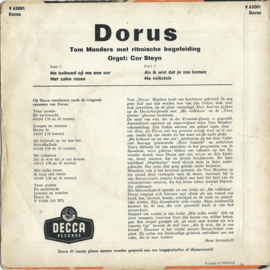 Dorus No. 2  – Tom Manders – Me bolhoed op me ene oor e.a. – 1957 (♪)