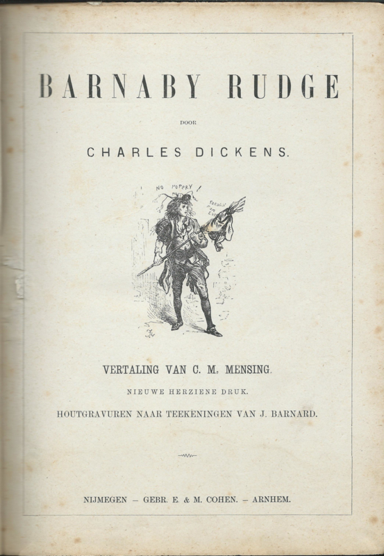 BARNABY RUDGE DOOR CHARLES DICKENS - 1888