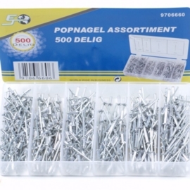 Assortiment popnagels 500 stuks