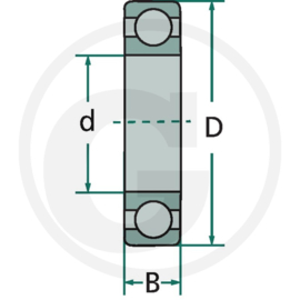 Kogellager 6002 2RS