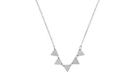 Ketting kleine driehoekjes (zilver)